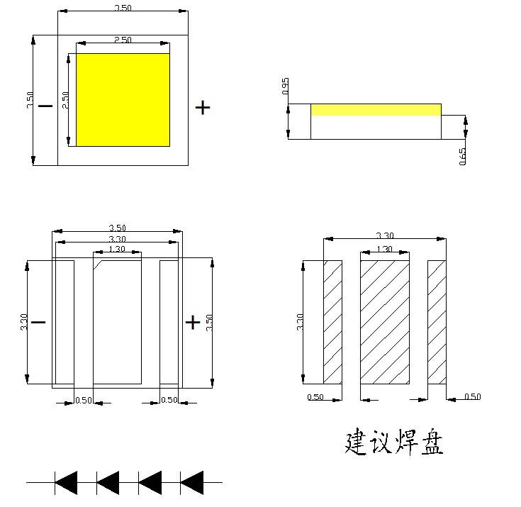 flat package 3535 smd led flat package 3535 smd led