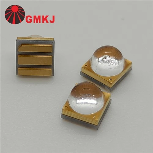 UV LED 3535 SMD 385nm 3W Bil-lenti tal-ħġieġ tal-kwarz ta '60 grad għall-ikkurar UV u l-istampar